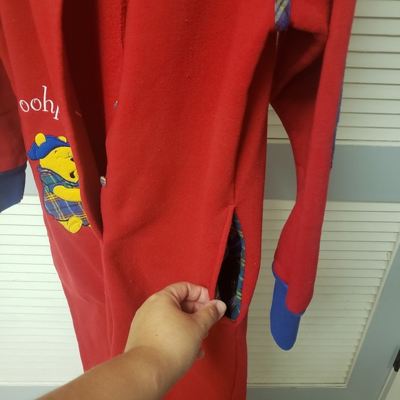 DISNEY Pooh Red M Soft Pajama One-piece sleepwear - Picture 6 of 6